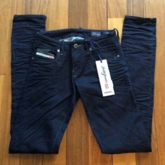Diesel GRUPEE NE JoggJeans Blue Coated Jeans 25